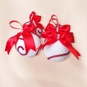 Bombillo decorado rojo navideño